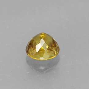 Esfena amarelo natural 0,43ct, corte redondo, VS