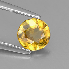 Esfena amarelo natural 0,64ct, corte redondo, VS-SI