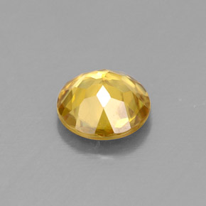 Esfena amarelo natural 0,64ct, corte redondo, VS-SI