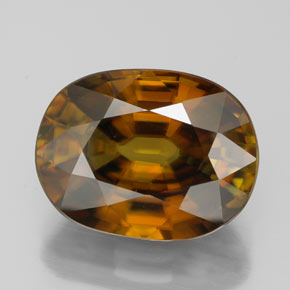Esfena multicolorido natural 7,00ct, corte oval, VVS