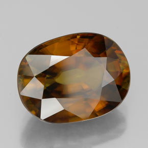 Esfena multicolorido natural 7,00ct, corte oval, VVS