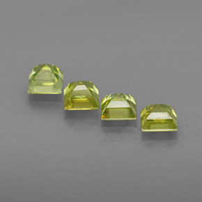 Pedras preciosas de esfena verde natural de  ct, quadrado, VS