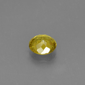 Esfena amarelo natural 0,51ct, corte redondo, VS