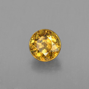 Esfena Amarelo Dourado Natural 0.39ct, Corte Redondo, VVS-VS