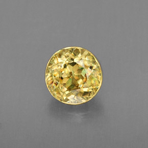 Esfena amarelo natural 0,47ct, corte redondo, VVS-VS