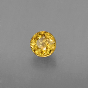 Esfena Amarelo Dourado Natural 0.21ct, Corte Redondo, VS-SI