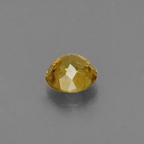 Esfena amarelo natural 0,43ct, corte redondo, VS