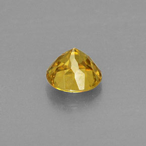 Esfena amarelo natural 0,49ct, corte redondo, VVS-VS