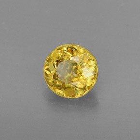 Esfena Amarelo Dourado Natural 0.45ct, Corte Redondo, VVS-VS