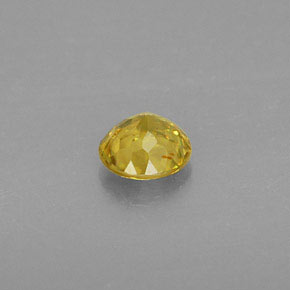 Esfena Amarelo Dourado Natural 0.49ct, Corte Redondo, VVS-VS