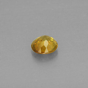 Esfena Amarelo Dourado Natural 0.38ct, Corte Redondo, VVS-VS