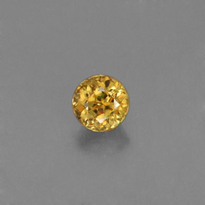 Esfena amarelo natural 0,20ct, corte redondo, VVS-VS