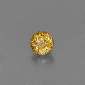 Esfena amarelo natural 0,20ct, corte redondo, VVS-VS