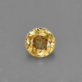 Esfena ouro natural 0,44ct, corte redondo, VVS-VS