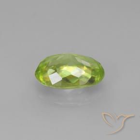 Esfena Luz verde Natural 0.85ct, oval, Opaco