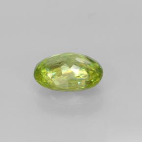 Esfena verde natural 0,85ct, corte oval, VS