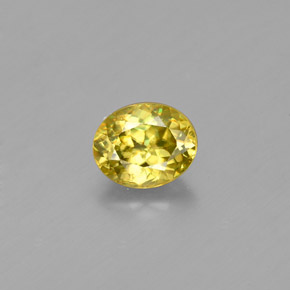 Esfena Amarelo esverdeado Natural 0.61ct, Corte Oval, VS