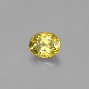 Esfena Amarelo esverdeado Natural 0.61ct, Corte Oval, VS