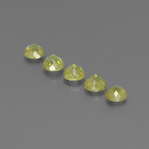 Pedras preciosas de esfena verde natural de 1,24 ct, corte redondo, VS-SI