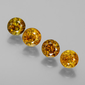 Pedras preciosas de esfena verde natural de 1,71 ct, corte redondo, SI