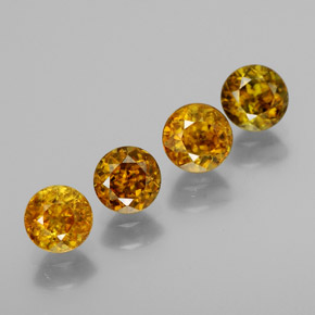 Pedras preciosas de esfena verde natural de 1,71 ct, corte redondo, SI