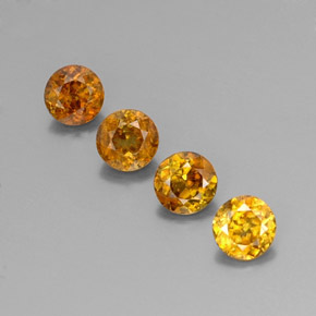 Pedras preciosas de esfena amarelo natural de  ct, corte redondo, VS-SI