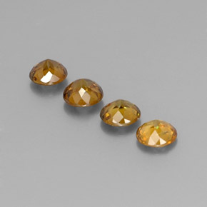 Pedras preciosas de esfena amarelo natural de  ct, corte redondo, VS-SI