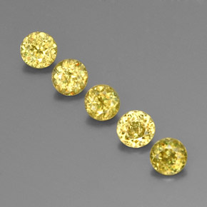 Pedras preciosas de esfena ouro natural de  ct, corte redondo, VS-SI