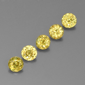 Pedras preciosas de esfena ouro natural de  ct, corte redondo, VS-SI