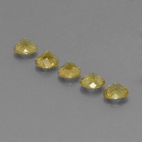 Pedras preciosas de esfena ouro natural de  ct, corte redondo, VS-SI
