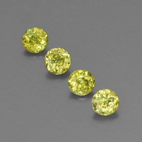 Pedras preciosas de esfena amarelo natural de  ct, corte redondo, VS-SI