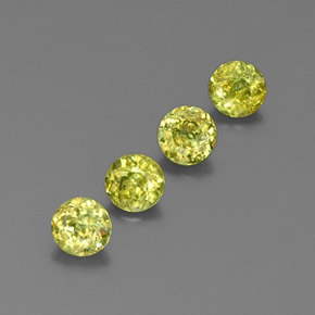 Pedras preciosas de esfena amarelo natural de  ct, corte redondo, VS-SI