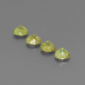 Pedras preciosas de esfena amarelo natural de  ct, corte redondo, VS-SI
