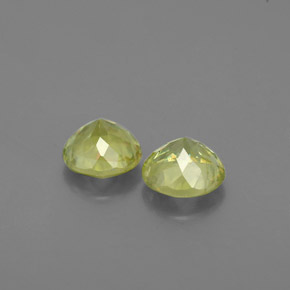 Pedras preciosas de esfena verde natural de  ct, corte redondo, VS-SI