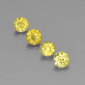 Pedras preciosas de esfena ouro natural de  ct, corte redondo, VS-SI