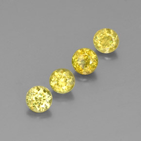 Pedras preciosas de esfena ouro natural de  ct, corte redondo, VS-SI