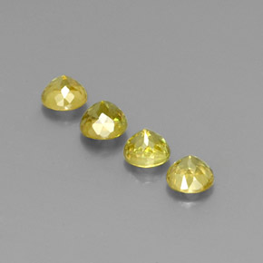 Pedras preciosas de esfena ouro natural de  ct, corte redondo, VS-SI