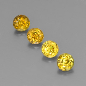 Pedras preciosas de esfena amarelo natural de  ct, corte redondo, VS-SI