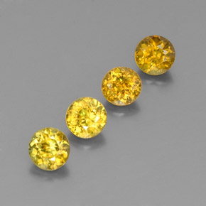 Pedras preciosas de esfena amarelo natural de  ct, corte redondo, VS-SI