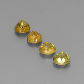 Pedras preciosas de esfena amarelo natural de  ct, corte redondo, VS-SI