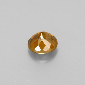 Esfena ouro natural 0,57ct, corte redondo, VS