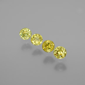 Pedras preciosas de esfena verde natural de 1,21 ct, corte redondo, VS-SI