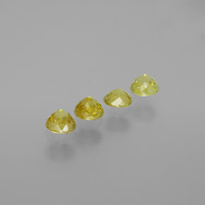 Pedras preciosas de esfena verde natural de 1,21 ct, corte redondo, VS-SI
