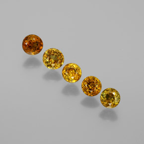 Pedras preciosas de esfena multicolorido natural de 1,21 ct, corte redondo, VS-SI