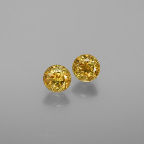 Pedras preciosas de esfena amarelo natural de  ct, corte redondo, VS-SI