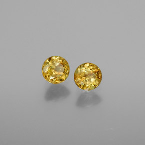 Pedras preciosas de esfena amarelo natural de  ct, corte redondo, VS-SI
