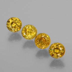 Pedras preciosas de esfena ouro natural de  ct, corte redondo, VS-SI