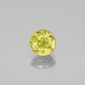 Esfena verde natural 0,93ct, corte redondo, VS-SI