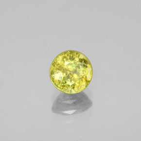 Esfena verde natural 0,93ct, corte redondo, VS-SI