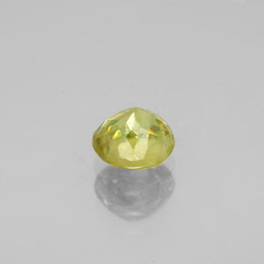 Esfena verde natural 0,93ct, corte redondo, VS-SI
